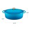 Best Choice Products Oval 7.5 Quart Cast-Iron Dutch Oven, Heavy-Duty w/ Enamel, Side Handles